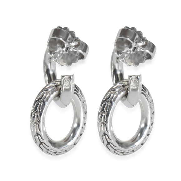 John Hardy Sterling Silver  Classic Chain Earrings - Picture 2 of 3